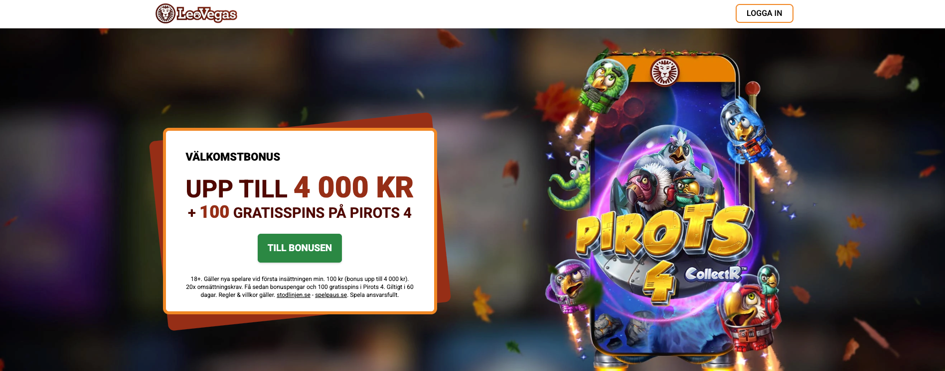 LeoVegas casino bonus