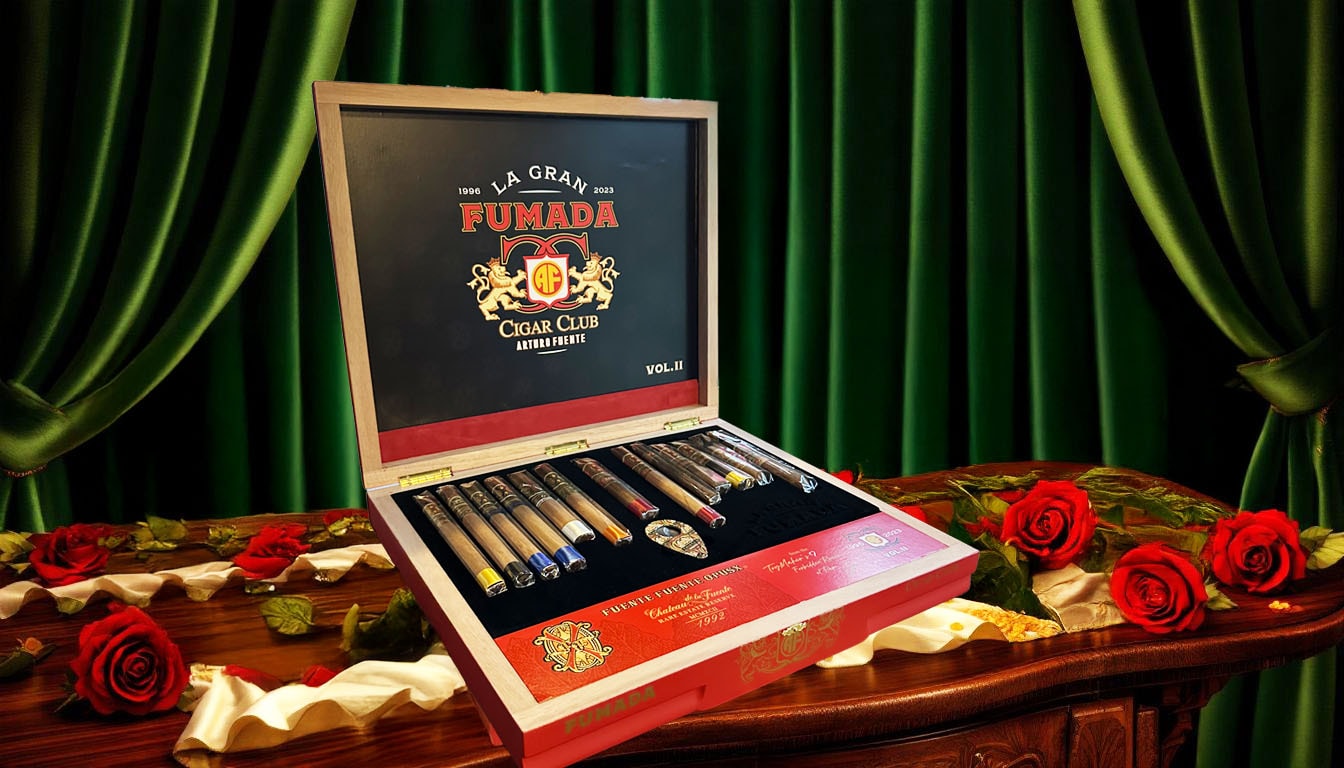 A collection of Arturo Fuente La Gran Fumada cigars displayed elegantly.