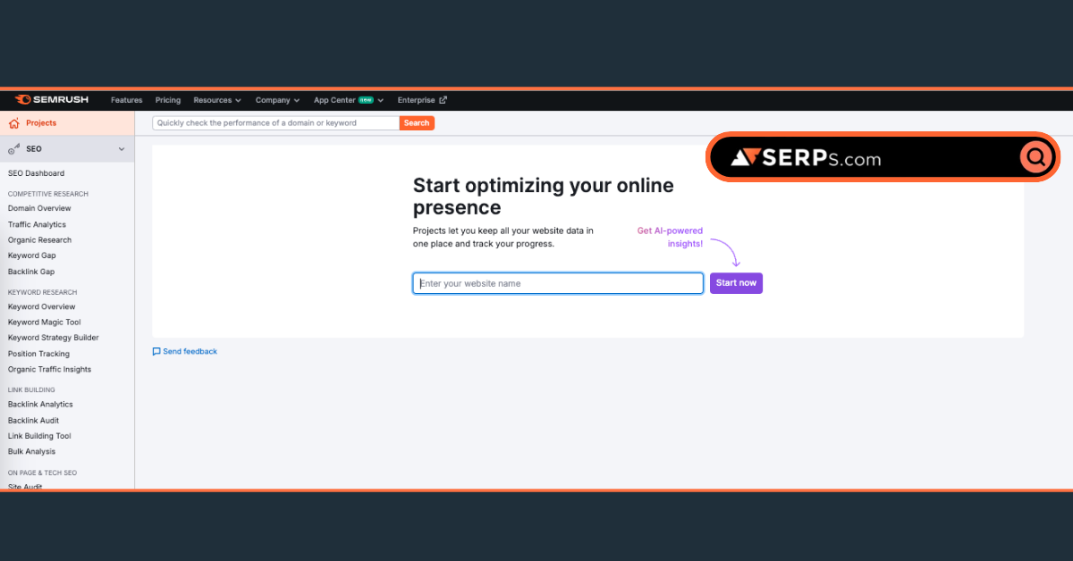 Paid Tools On-Page Optimization Tools (Semrush)