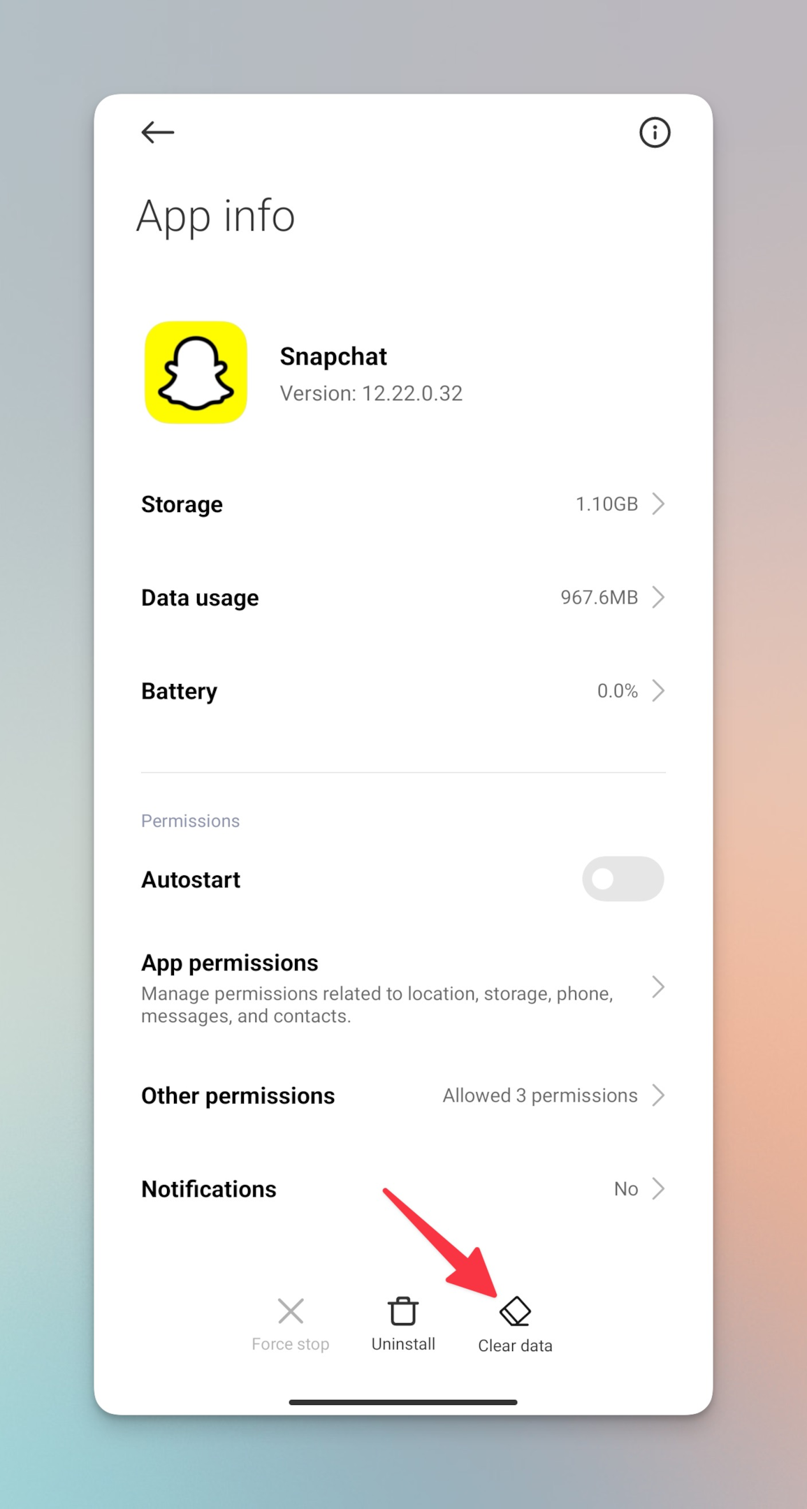 Remote.tools shows how to clear cache of Snapchat app for Android.