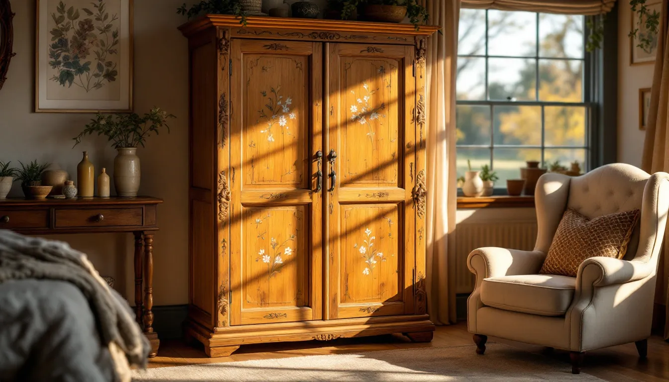 A stylish oak tallboy dresser in a cozy bedroom setting, highlighting its benefits.