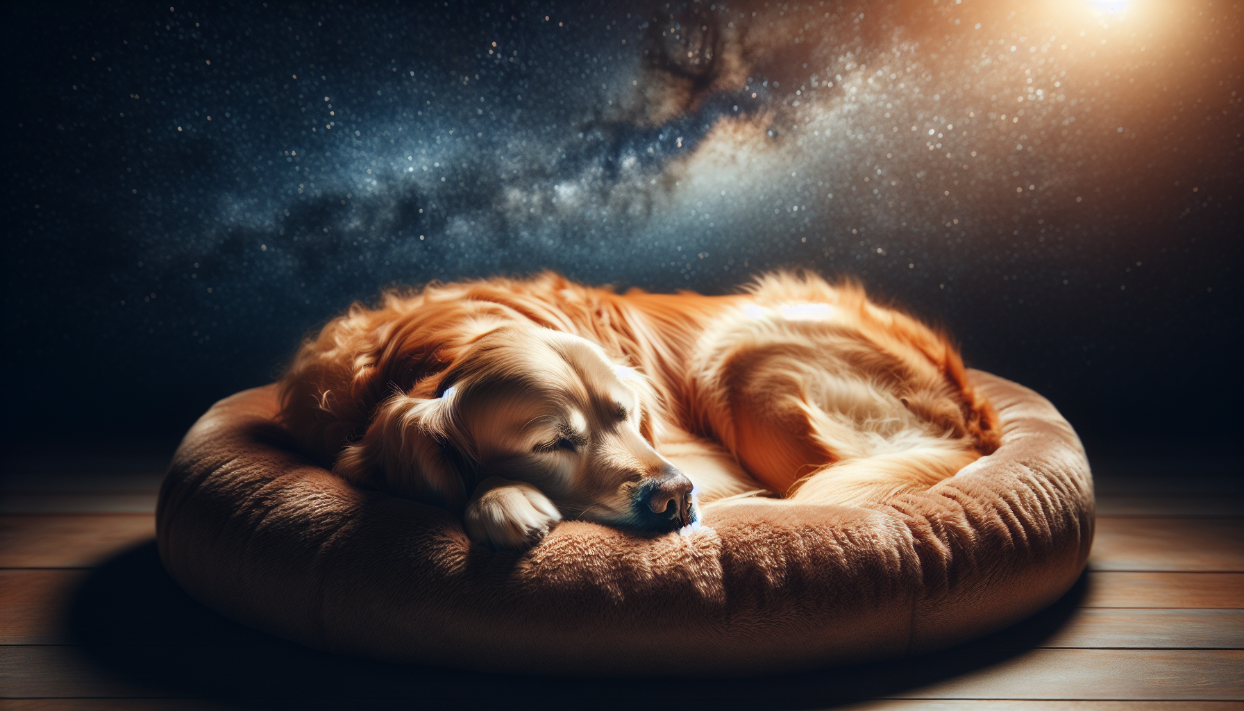 A content dog enjoying a restful sleep