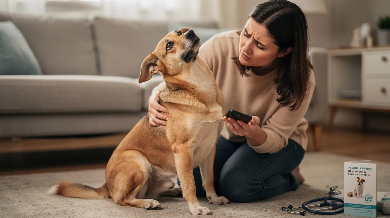 The image depicts a curious dog with a slight head tilt, showcasing its expressive facial features and perky ears, as it listens intently to an interesting sound. This cute canine head tilt often indicates the dog's effort to optimize sound detection and understand its environment better.