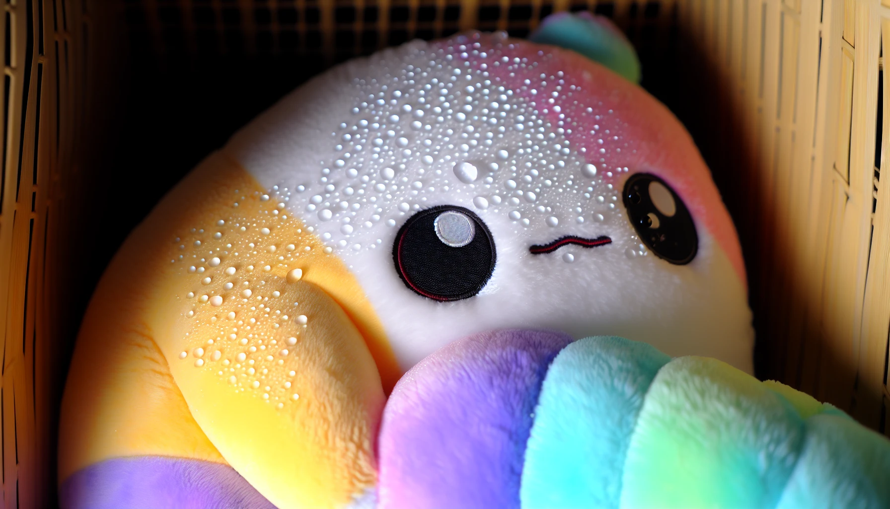 Close-up of a machine-washable Squishmallow plush toy