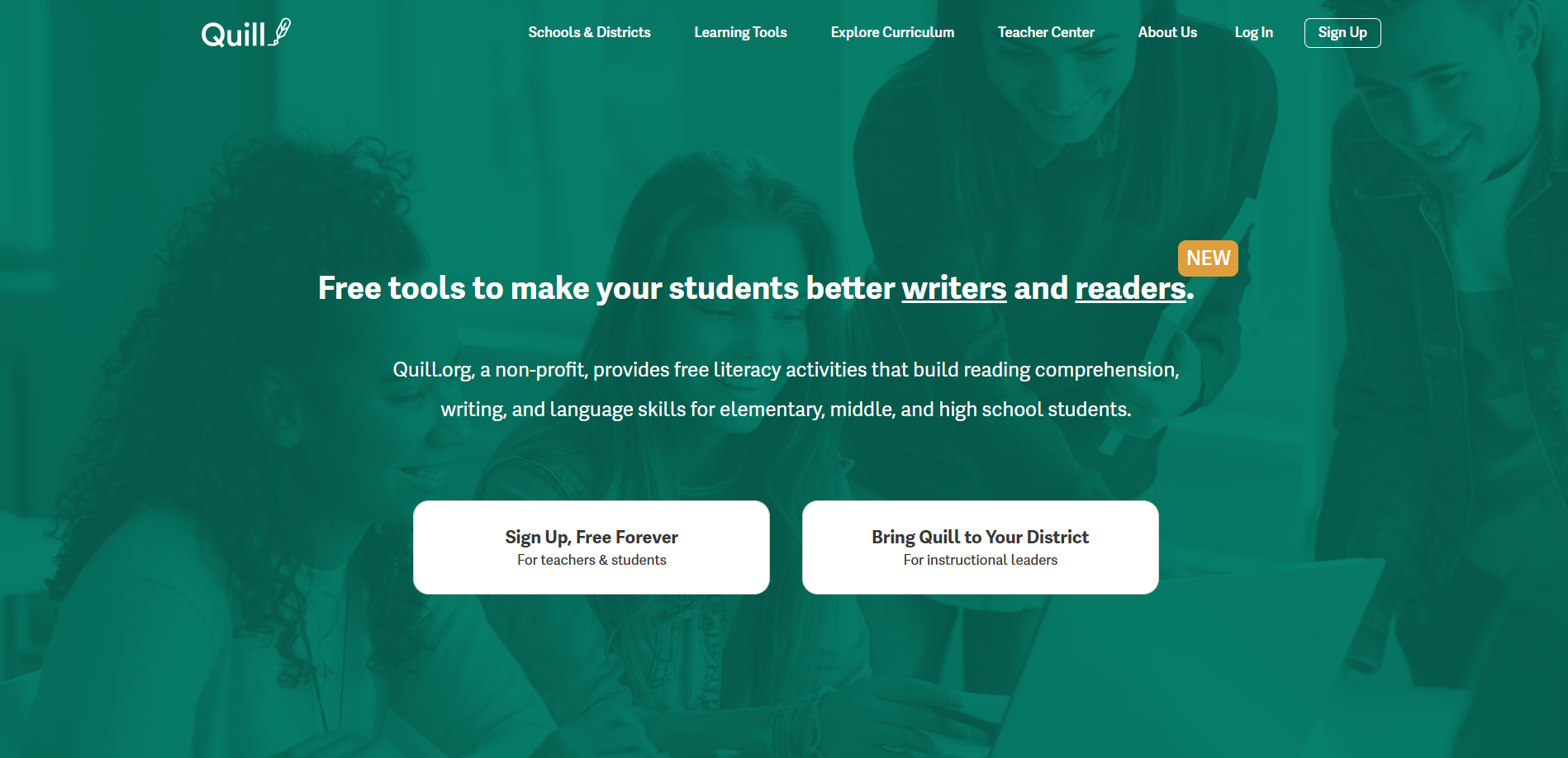 Quill AI writing platform helping students improve writing and reading skills with personalized writing feedback, literacy instruction, and classroom activities.