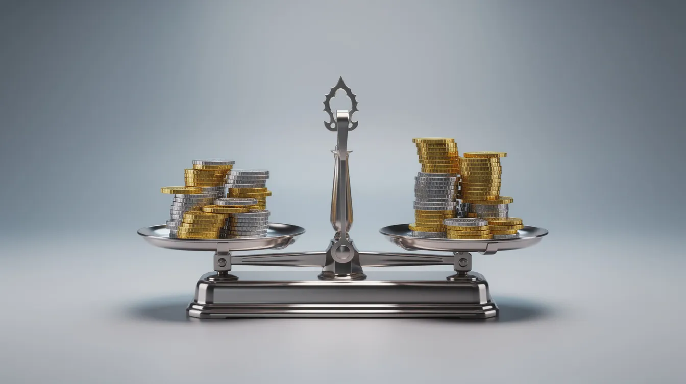 347914f4 dbd9 47b4 a4c2 5a75b3e45de7 The image depicts a weighing scale with coins balanced on both sides, symbolizing the decision-making process regarding loan amounts for micro enterprises. This visual representation highlights the importance of financial assistance options like mudra loans from various financial institutions, emphasizing the need for a satisfactory credit track record and a solid business plan.
