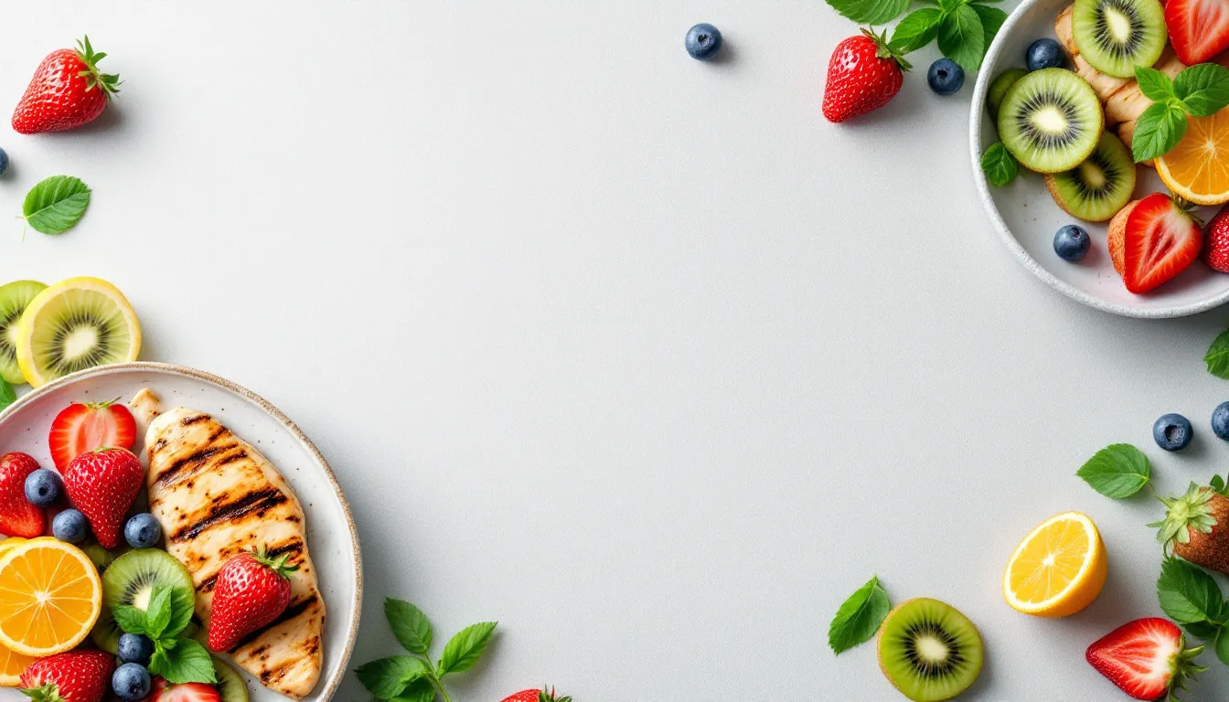 A healthy meal showcasing the benefits of the meat and fruit diet.