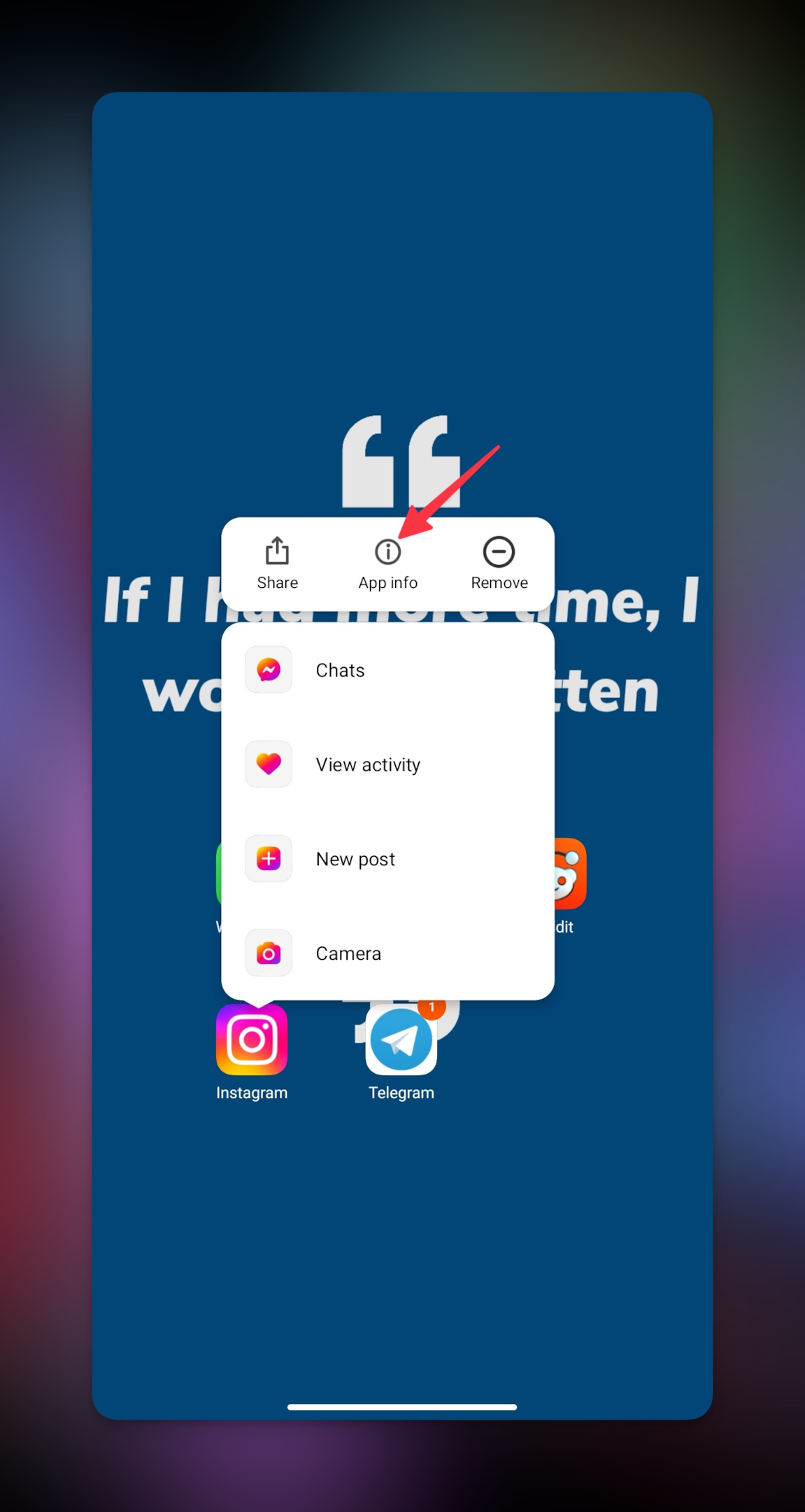 Remote.tools shows how to manage permissions Instagram app for Android