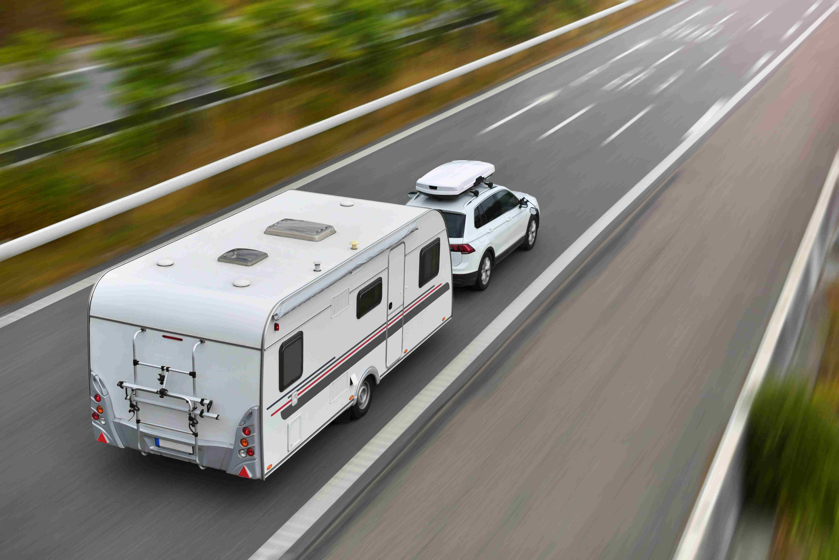 Caravana na autoestrada