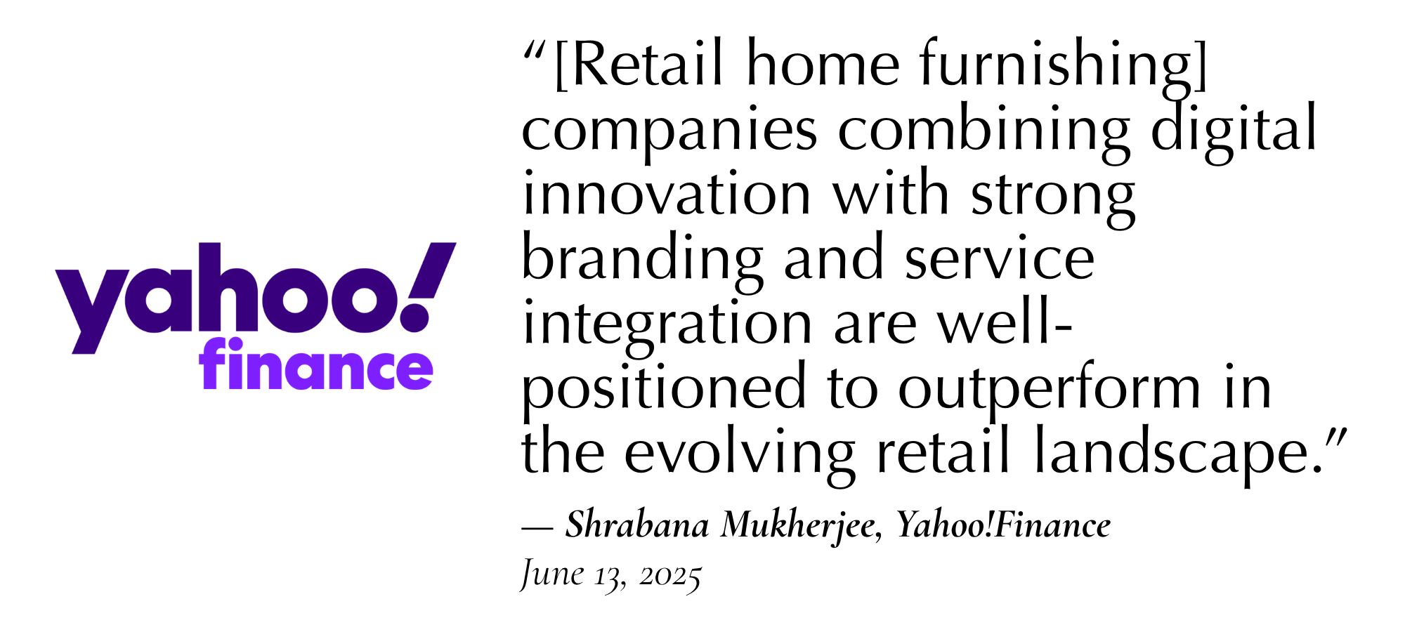 a quote from a Yahoo!Finance article
