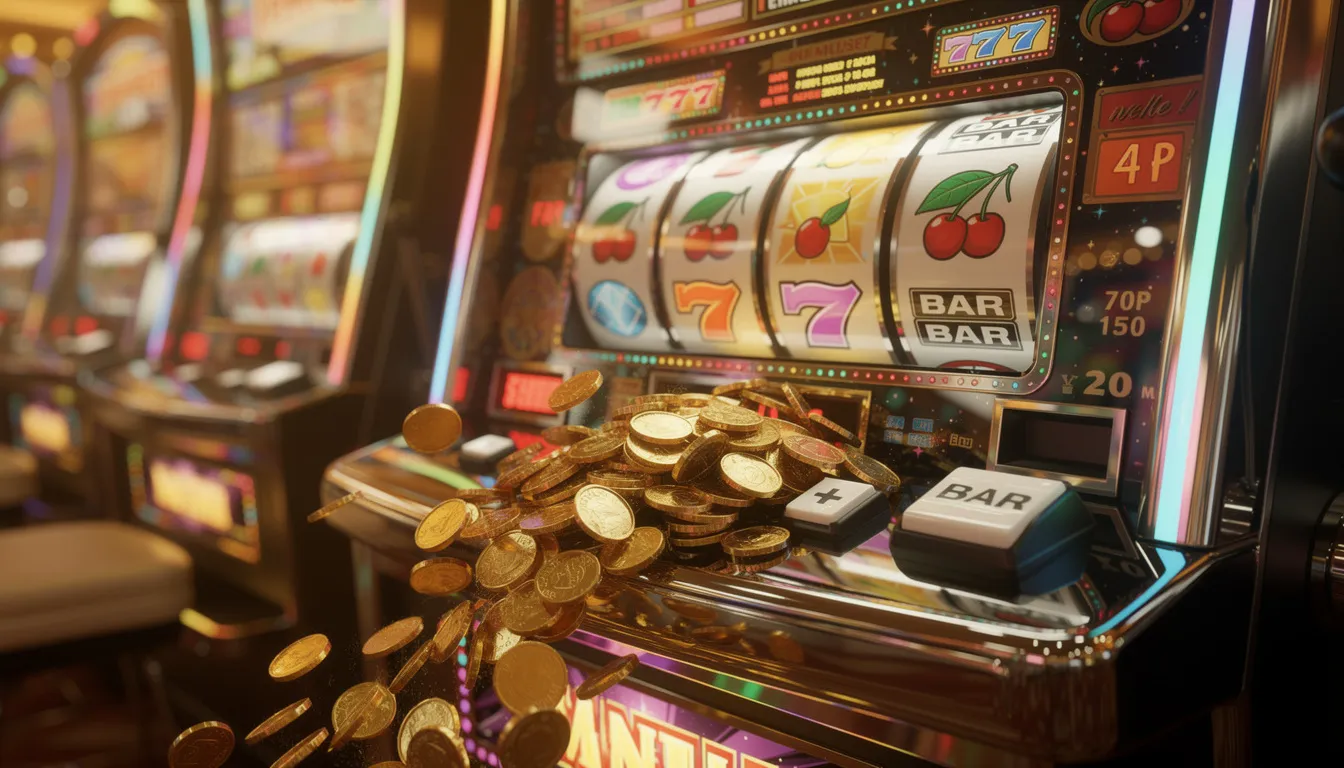 Slot machine Megaways con rulli colorati e simboli luminosi