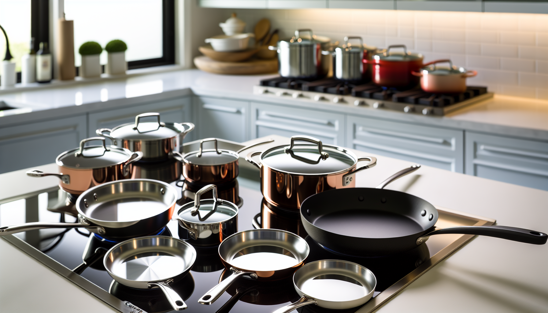 Variety of cookware options for glass top stoves