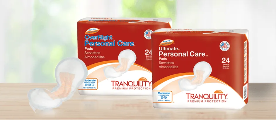Tranquility Pads for urinary incontinence