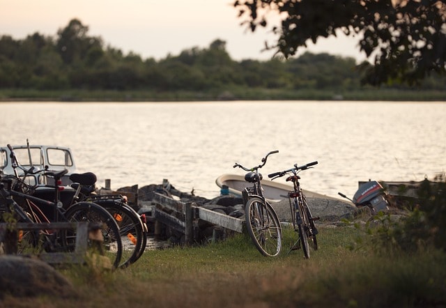 bicycle, lake, nature, outdoors, travel, exploration, bike, boat, river, wharf, bicycle, bicycle, Wilmington North Carolina beach