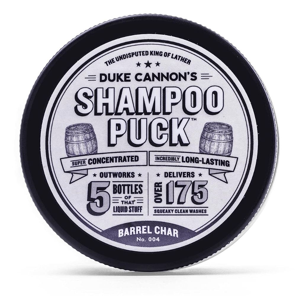 Duke Cannon Supply Co. Shampoo Puck for Men Barrel Char No 004