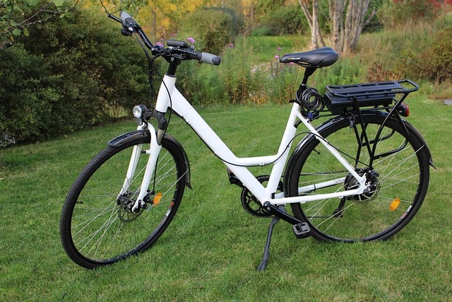 An electric bike outdoors.