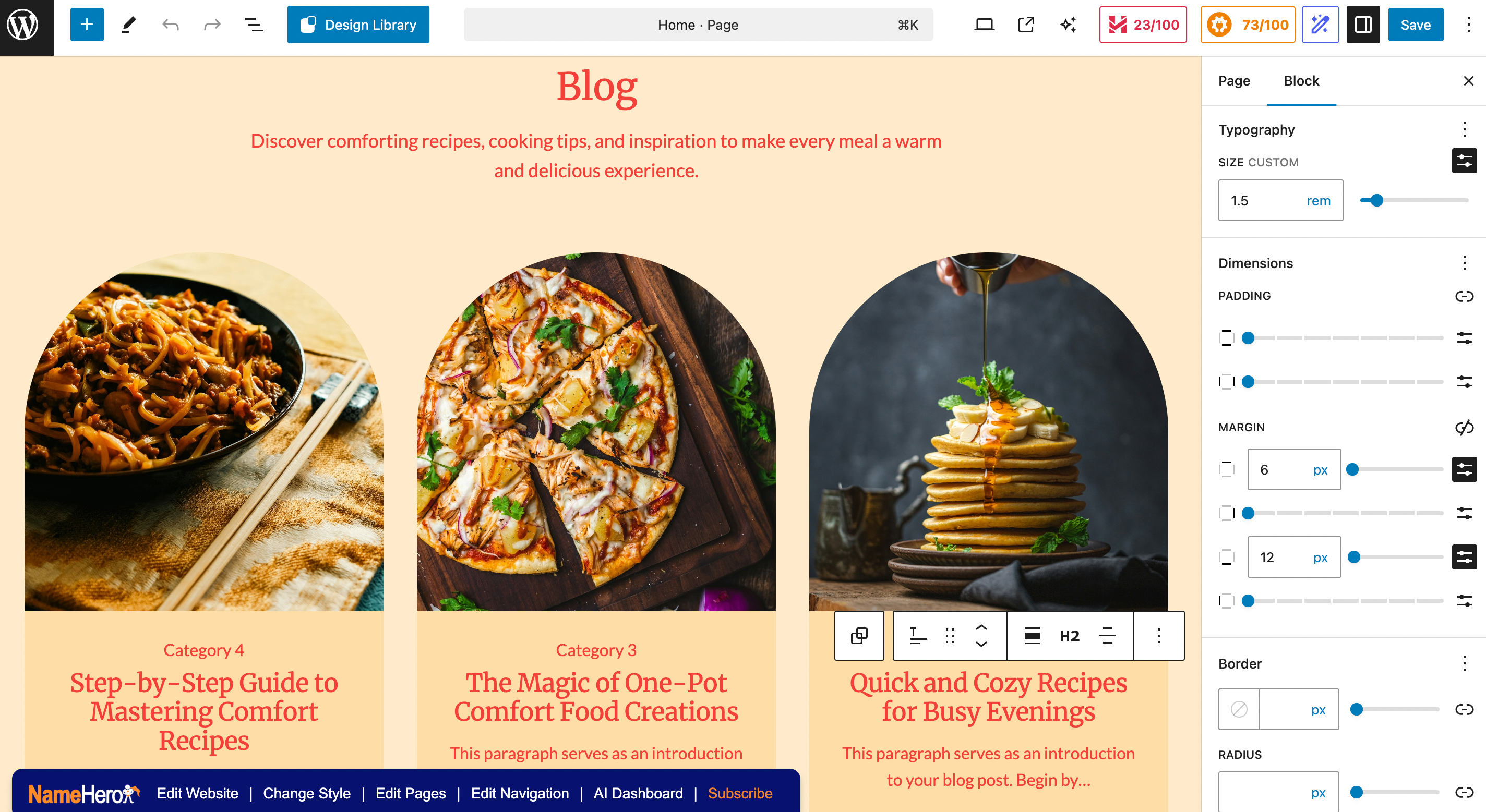 Edit your personal blog in WordPress