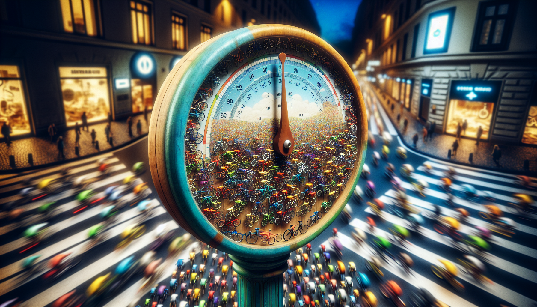 Ein Fahrradbarometer visualisiert den Radverkehr an einer Zählstelle