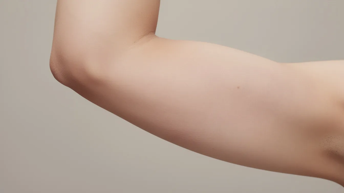 The image showcases a relaxed upper arm with smooth skin contours, highlighting the visible improvement in skin quality following brachioplasty surgery. This transformation is particularly beneficial for patients who have experienced significant weight loss and wish to remove excess skin and achieve a more toned appearance.