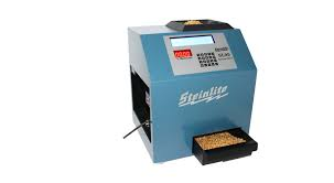 A Steinlite Moisture Tester with a grain temperature range and moisture percentage display