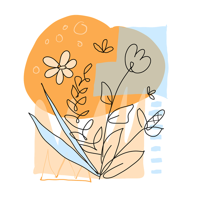 doodle, flower, floral