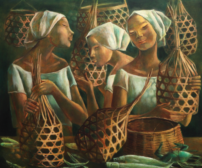Art Exhibitions To Witness This 2022 woman with baskets, fish and crabs