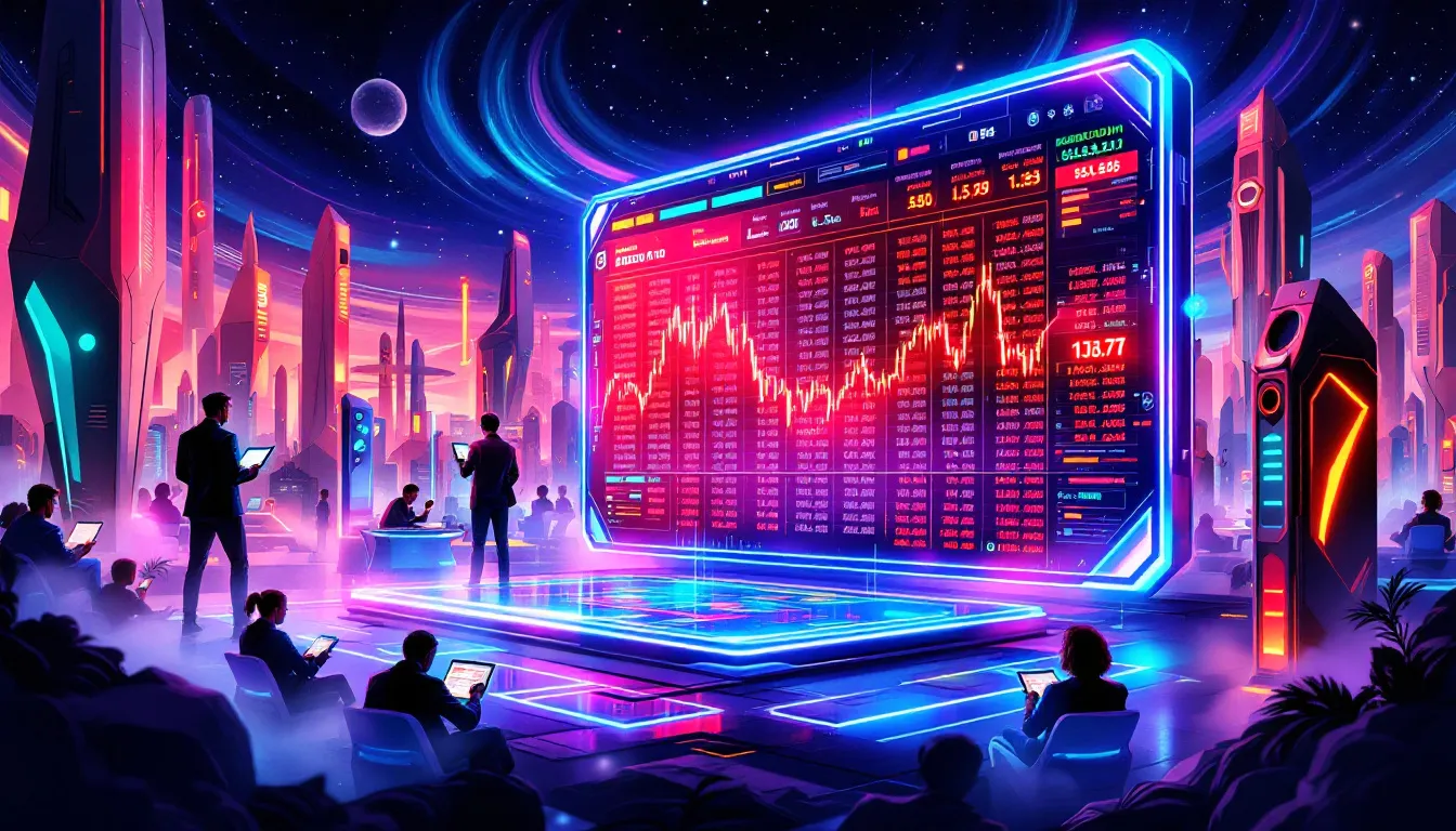 An illustration depicting the concept of dogecoin futures trading contracts.