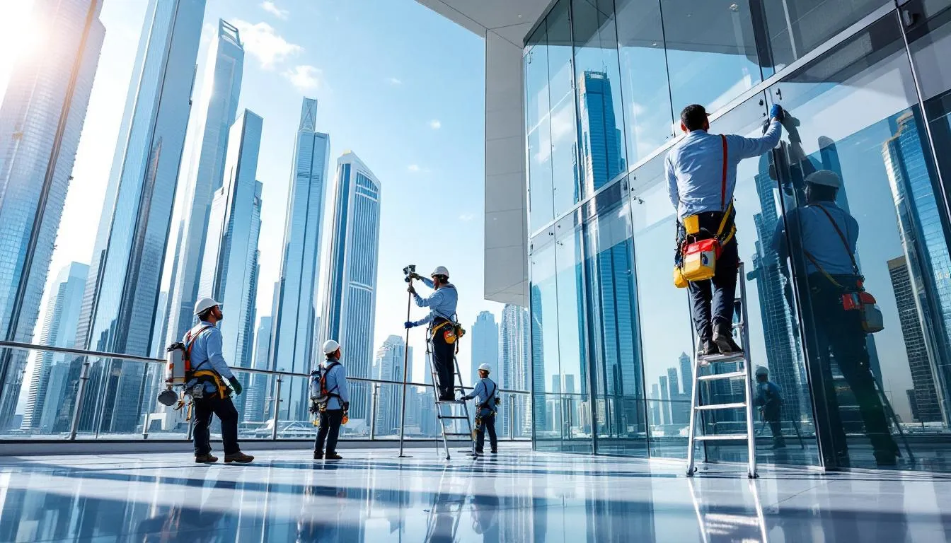A professional team providing comprehensive building maintenance services in Dubai.