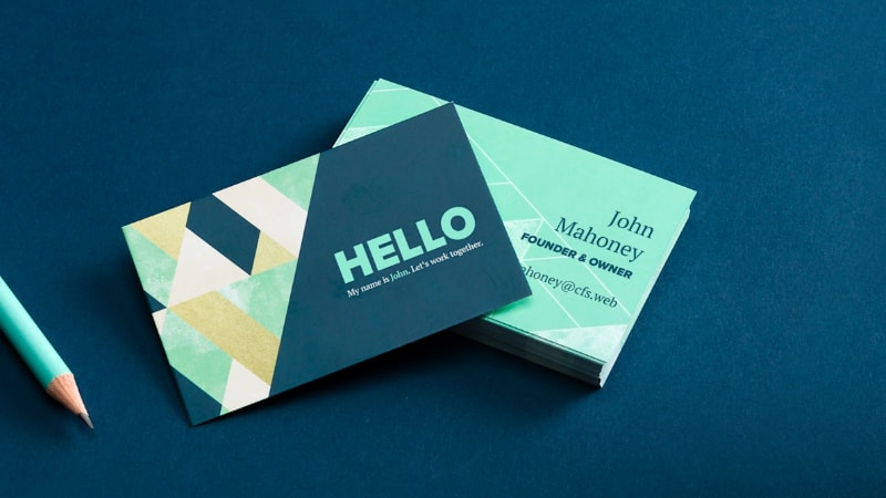 Matte finish business cards 