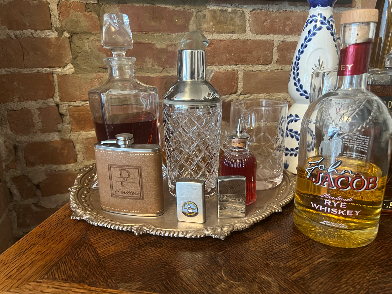 whiskey decanter, home bar essentials