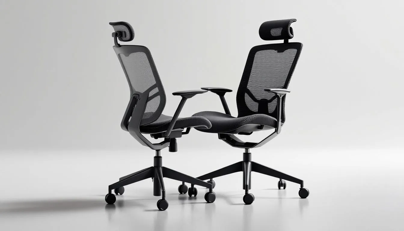 An ergonomic chair showcasing its design elements.