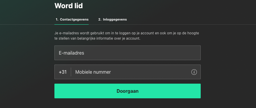 Registreren bij Bet365