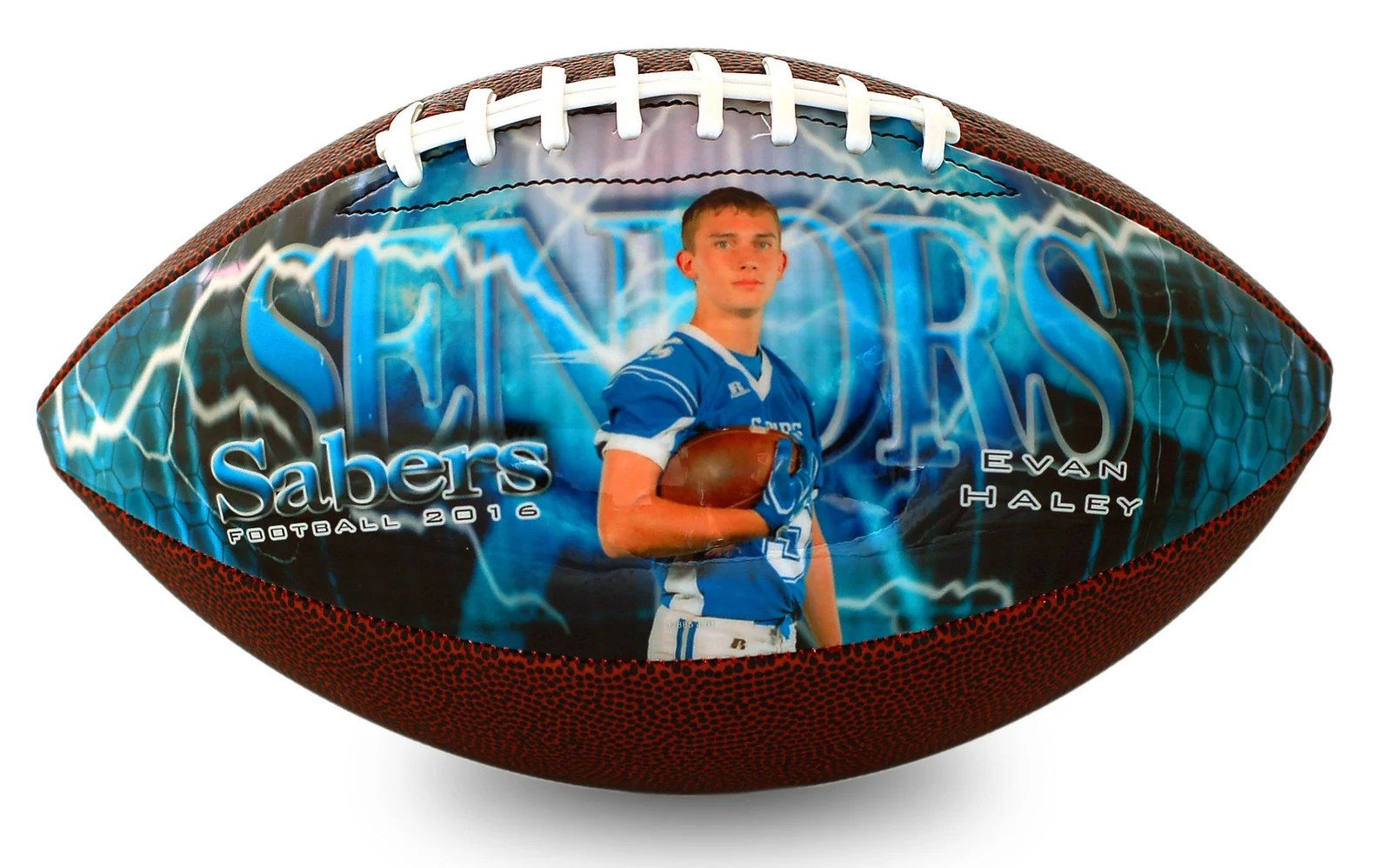 A personalized football is one of the best football gifts you can give your senior football player.