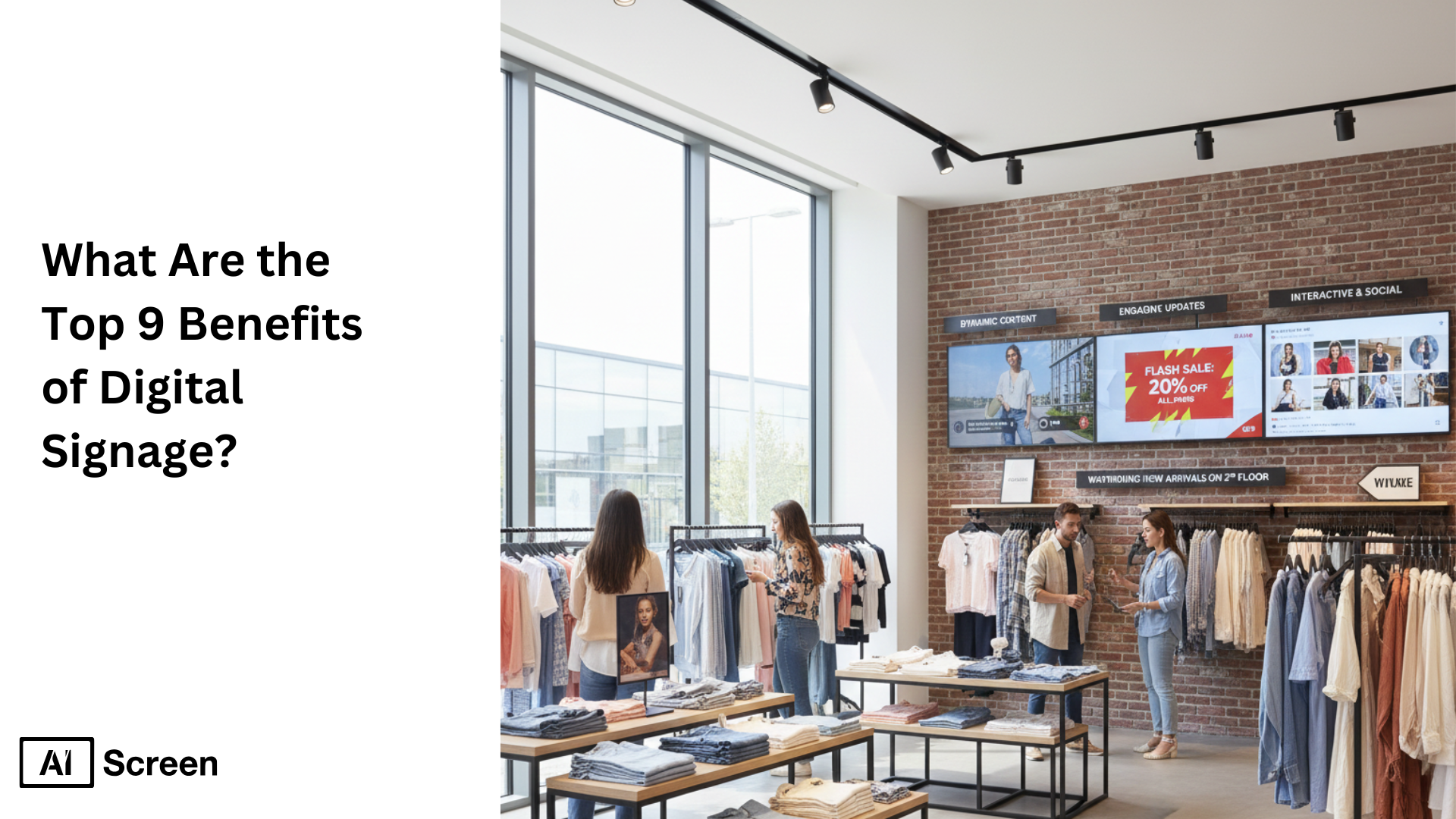 What Are the Top 9 Benefits of Digital Signage? 1 benefits of using electronic signage solutions