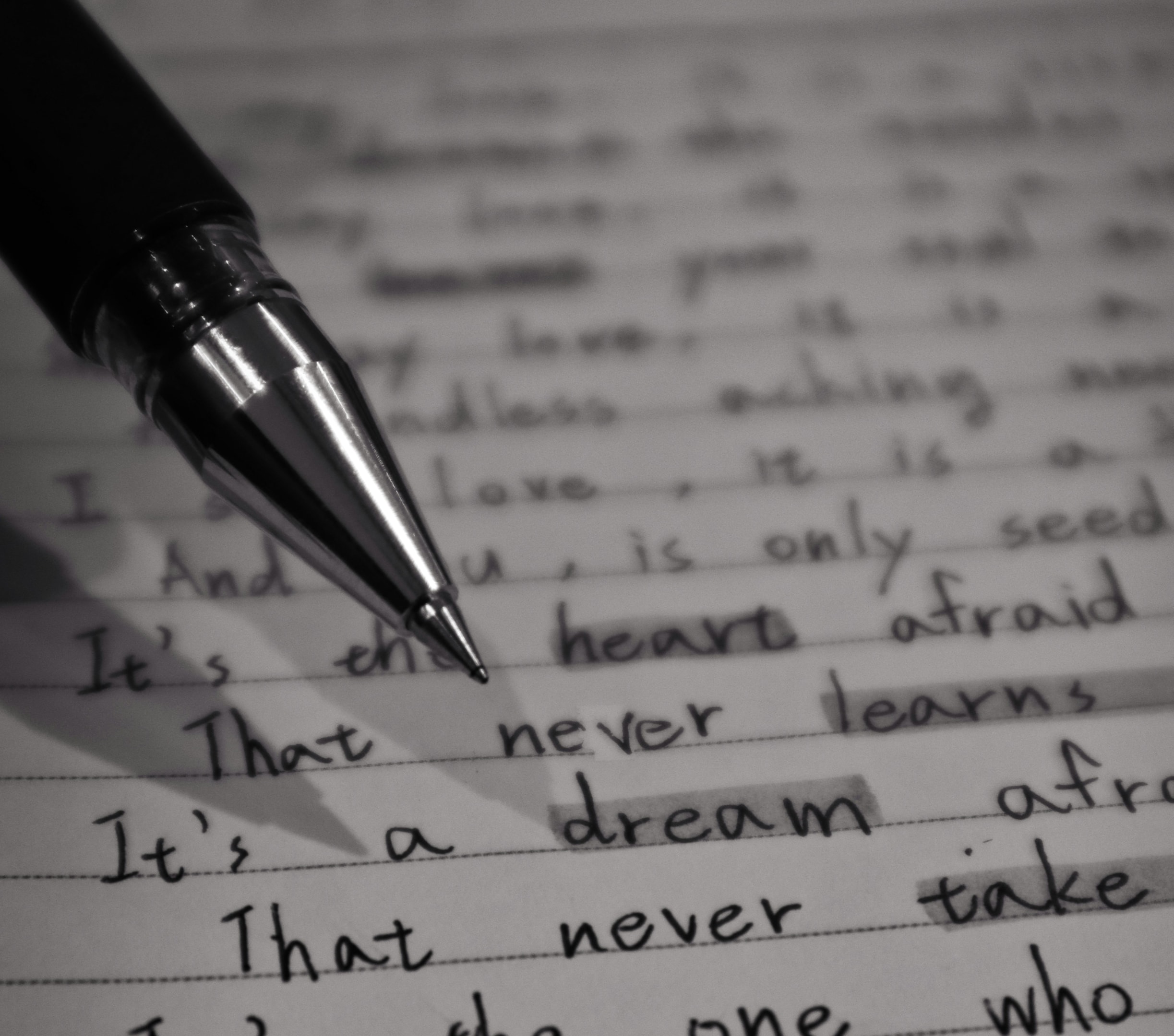 An image of a person writing a short story.
