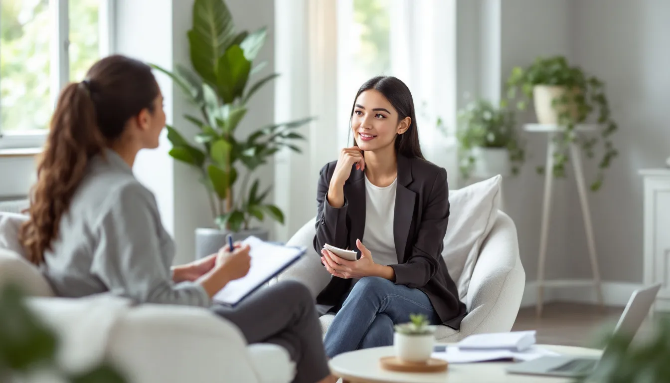 A person consulting with a financial advisor, emphasizing smart debt management.