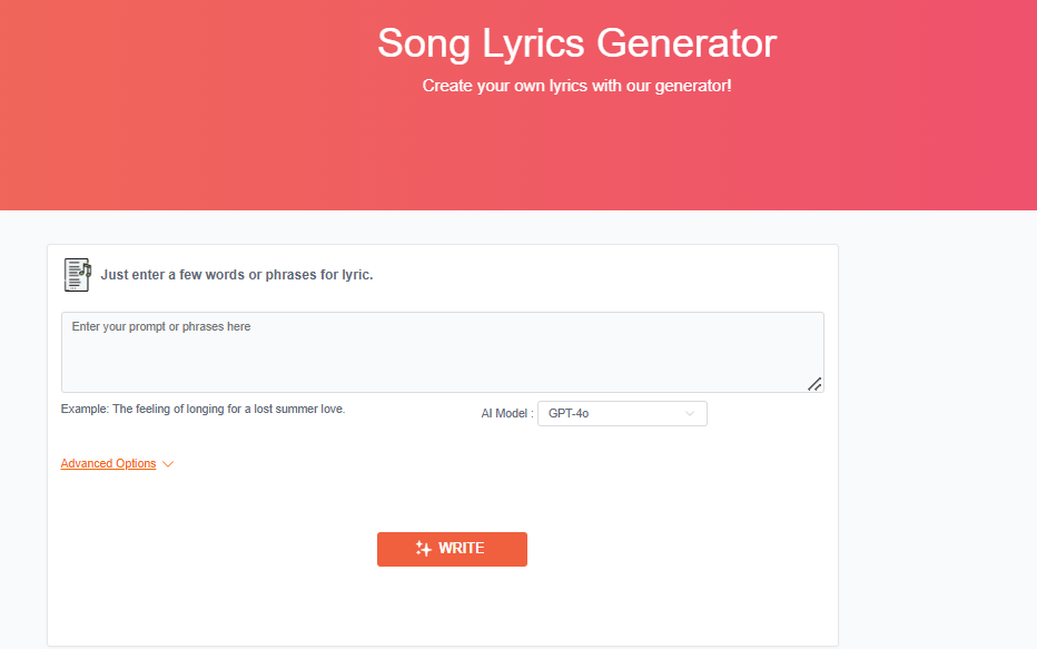 ToolBaz Song Lyrics Generator