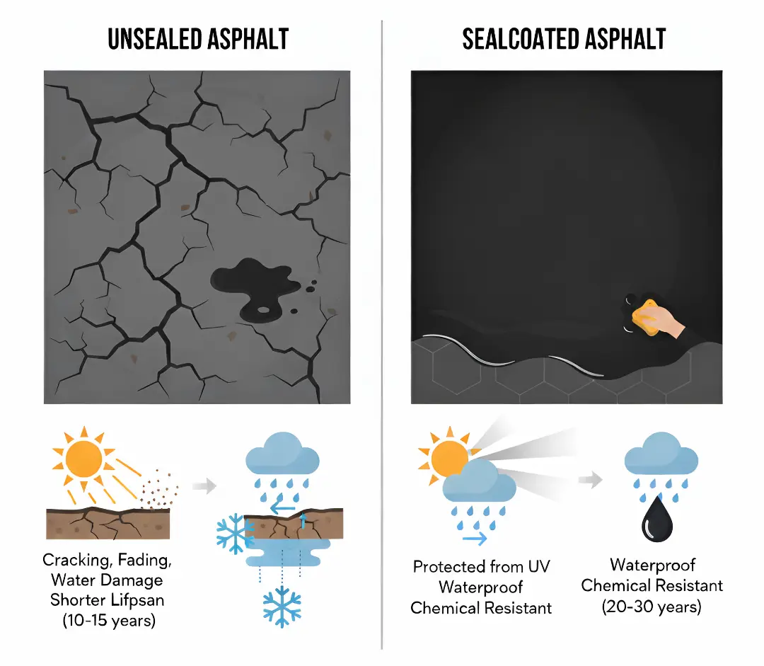 The Role of Sealcoating in Asphalt Driveway Longevity