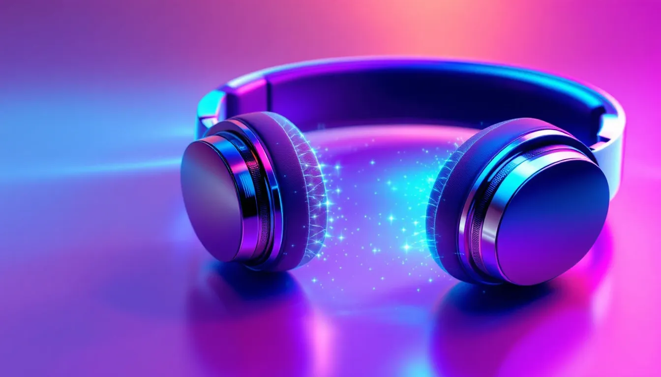 A pair of premium wireless headphones showcasing sleek design and advanced features.