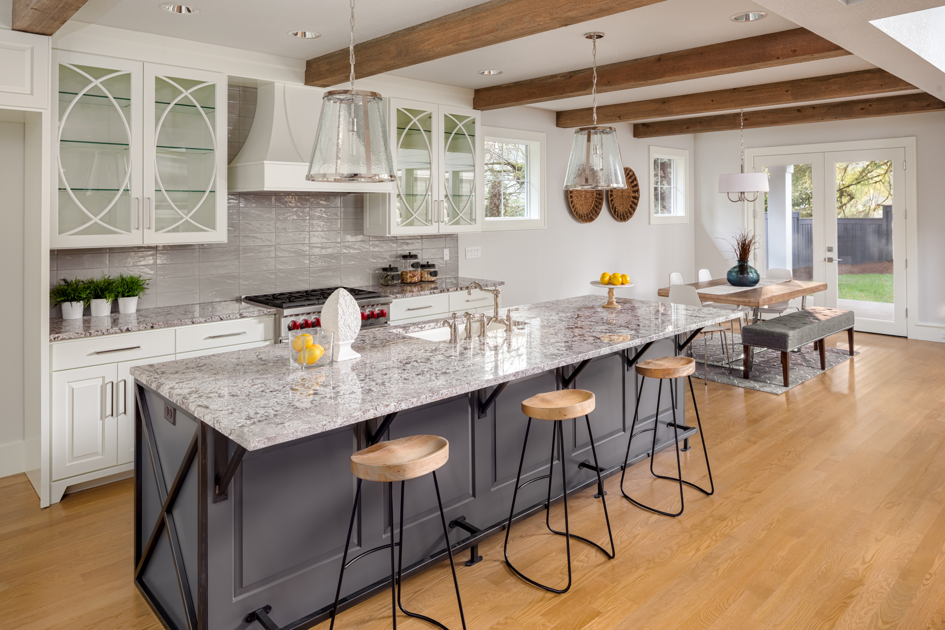 a modern kitchen remodel with island