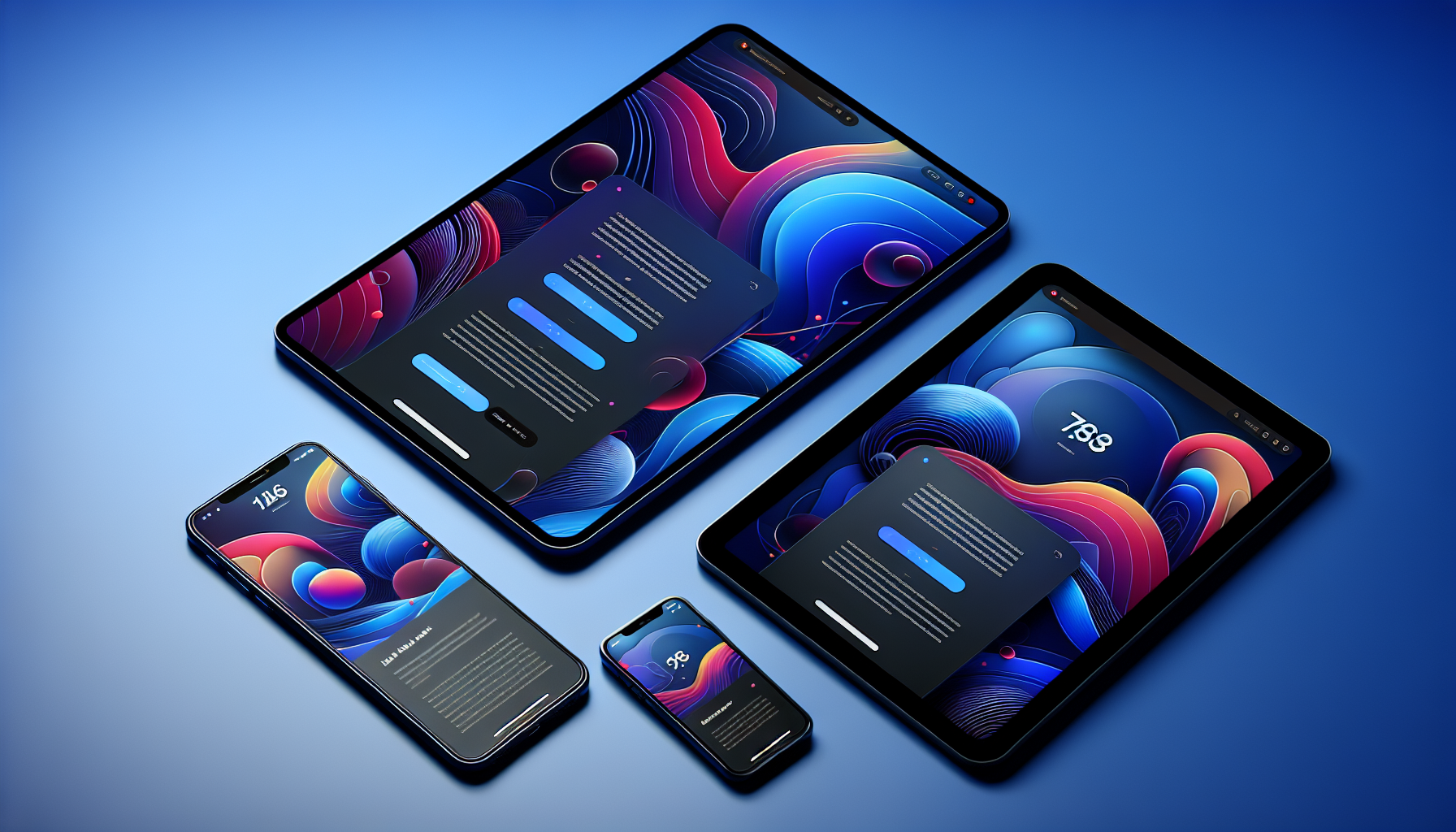 A responsive email template displayed on various devices
