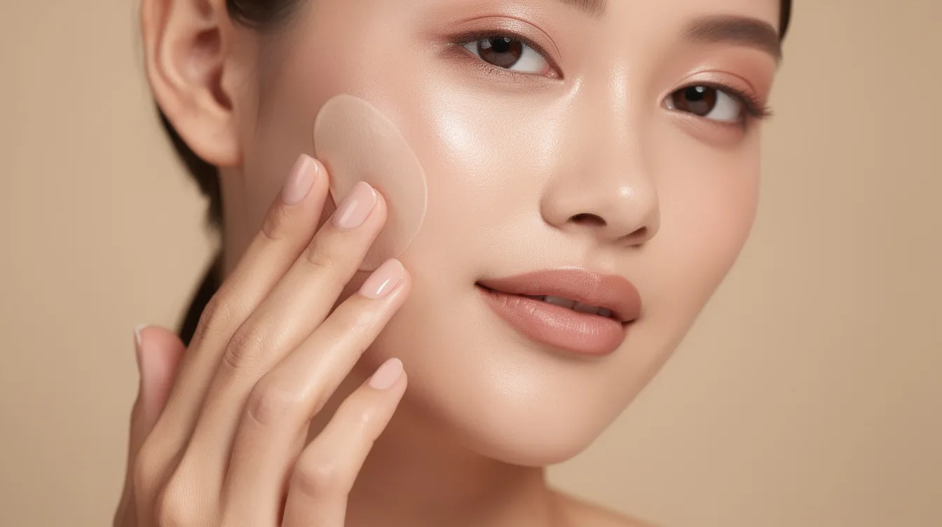 A close-up image of a woman gently touching her cheek, showcasing her smooth and hydrated skin, which appears healthy and radiant. The neutral background emphasizes her glowing complexion, ideal for individuals with sensitive or dry skin seeking effective facial moisturizers for deep hydration.