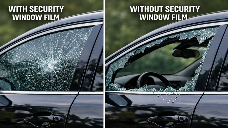 Security film reduces the risk of injuries