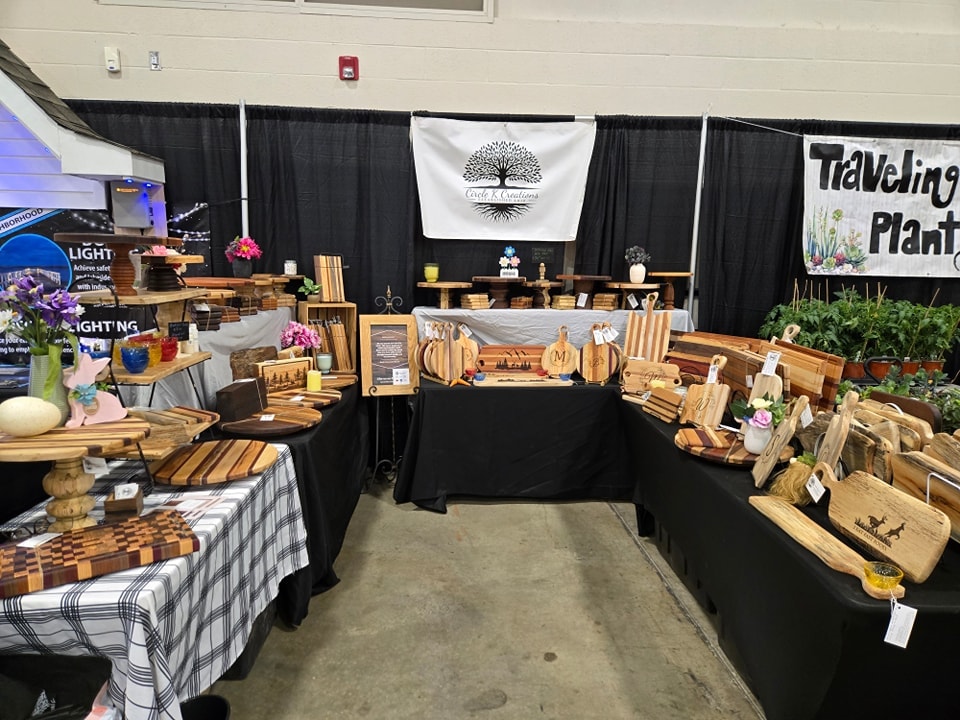 Circle K Creation's booth at a craft market. 