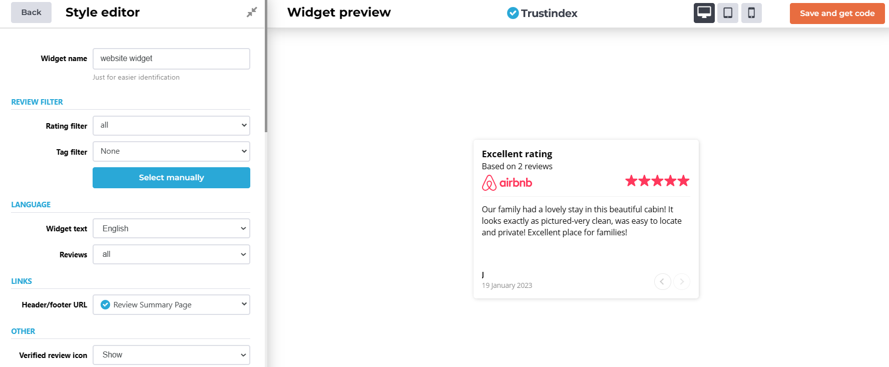 add reviews airbnb customer reviews widget