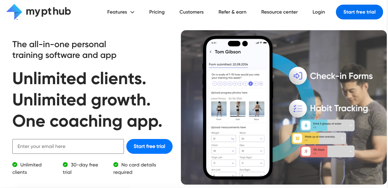 My PT Hub Homepage