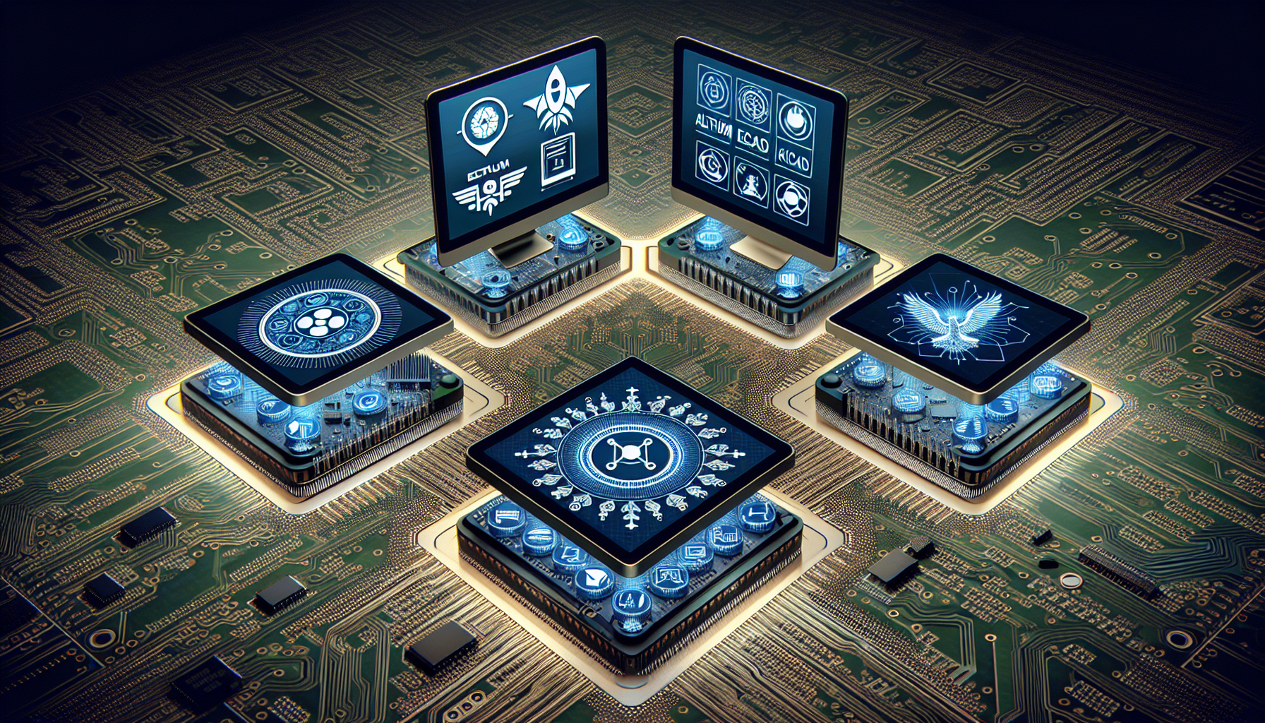 Illustration of 4 layer PCB design software