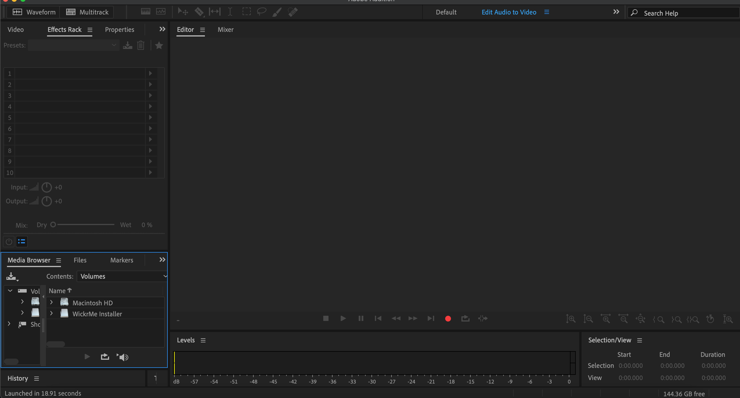 adobe audition recording in high pitch