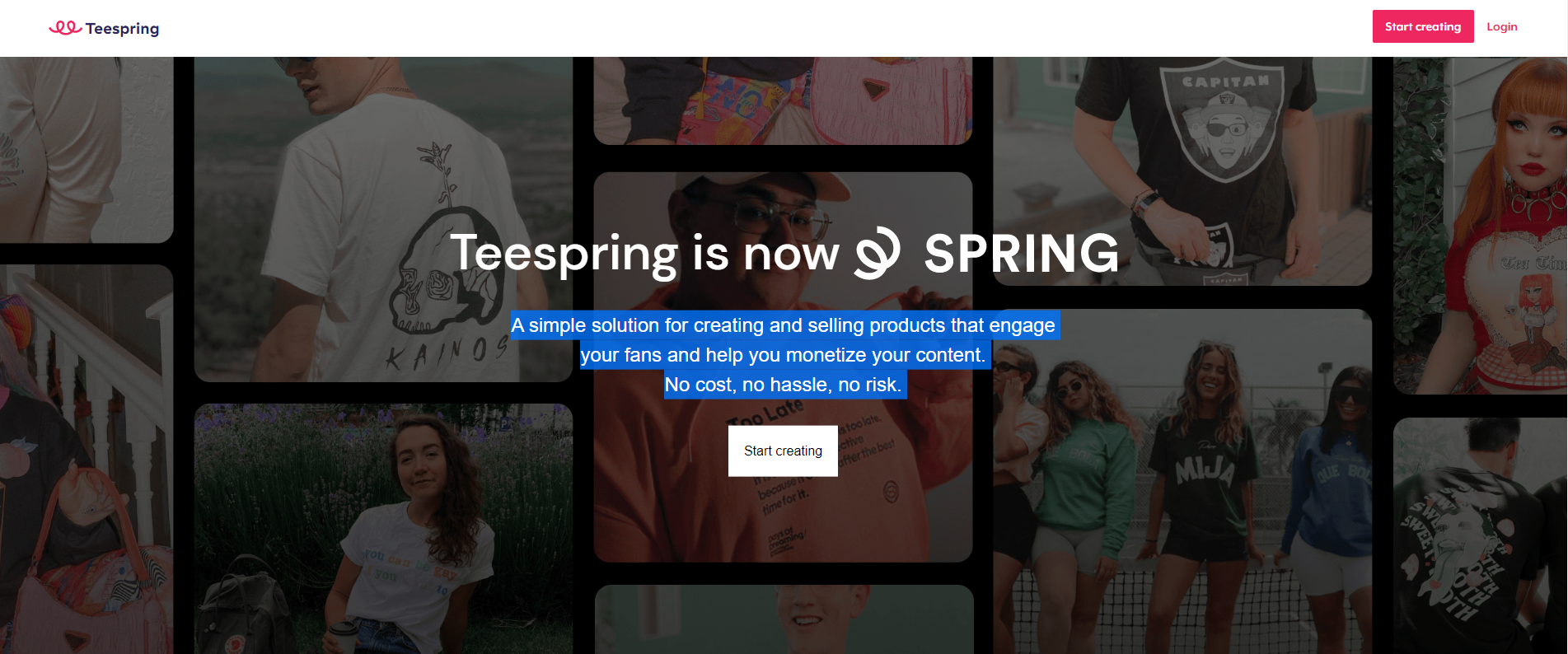Teespring is now Spring