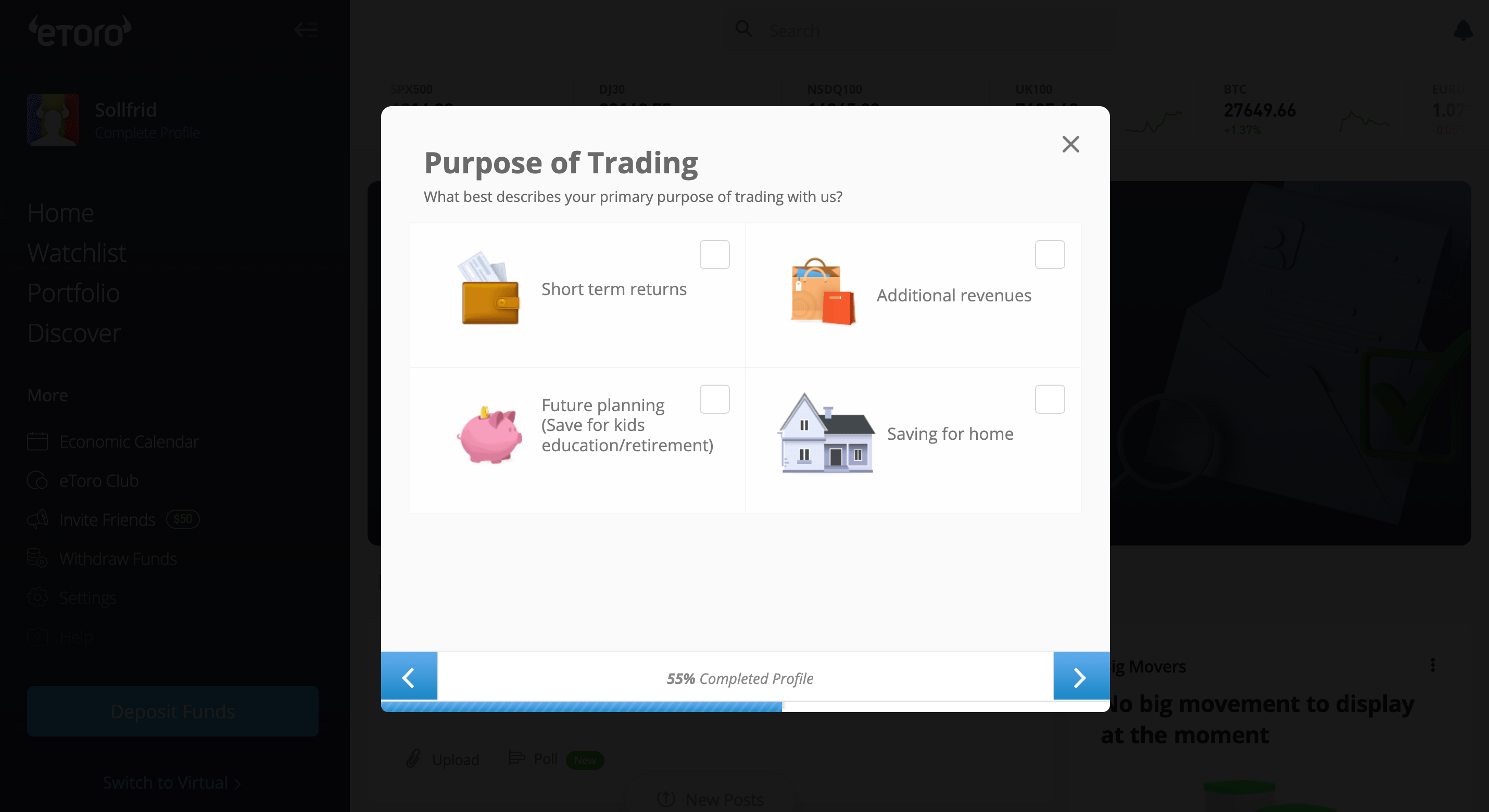 step-1.15-purpose-of-trading-on-etoro